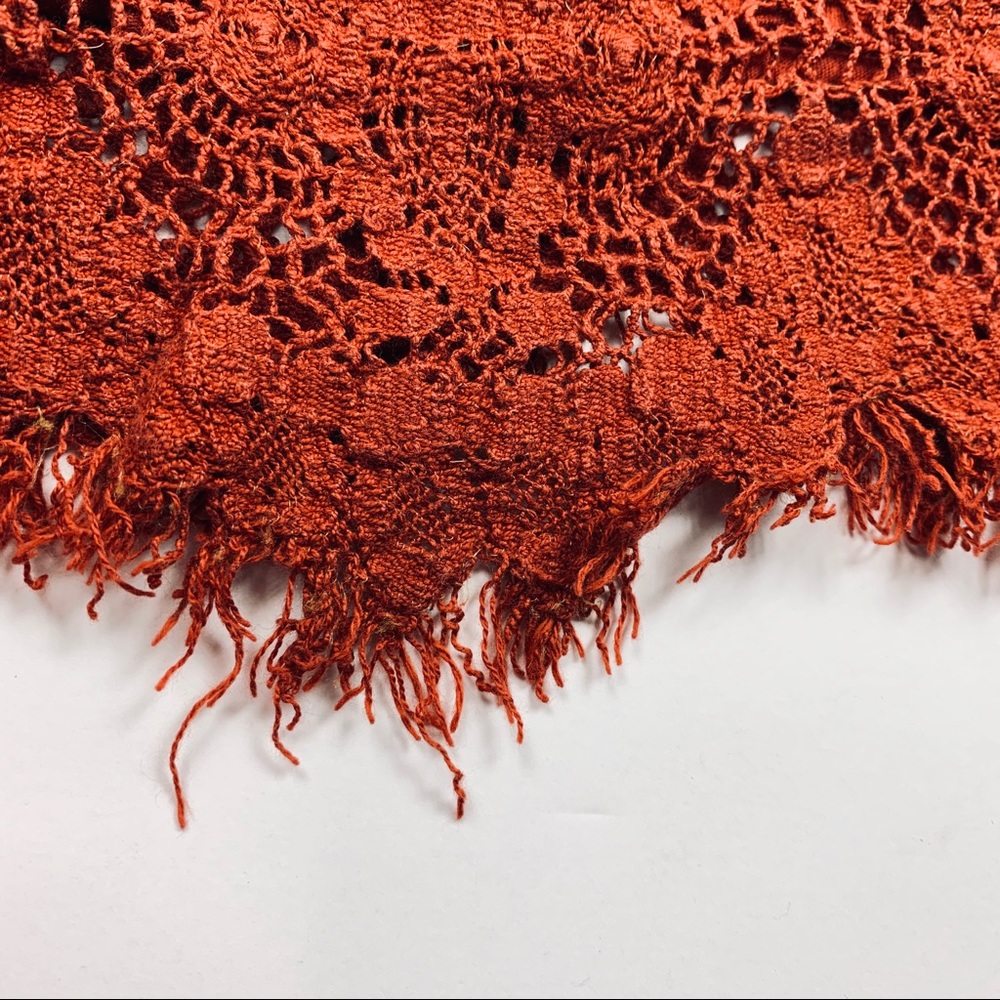 Prana Cotton Lace Crochet Skirt Rust Orange - Picture 5 of 6